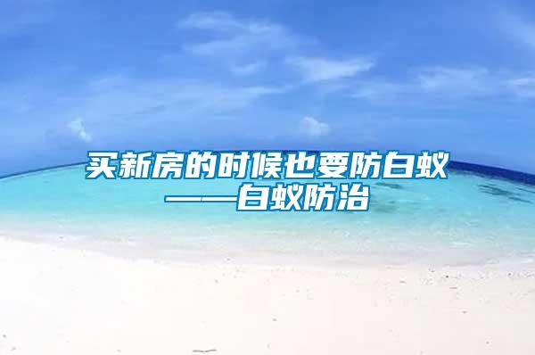 買新房的時(shí)候也要防白蟻——白蟻防治