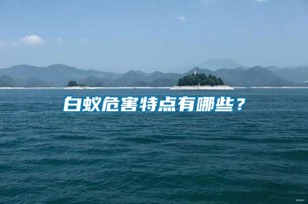 白蟻危害特點有哪些？