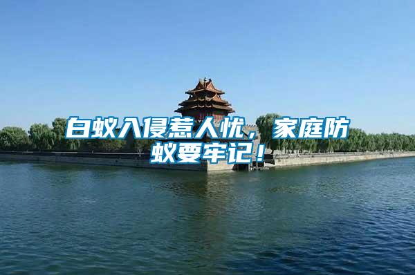 白蟻入侵惹人憂，家庭防蟻要牢記！