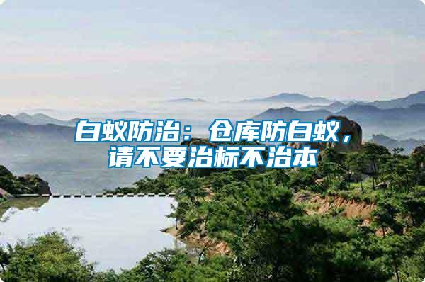 白蟻防治：倉庫防白蟻，請不要治標不治本