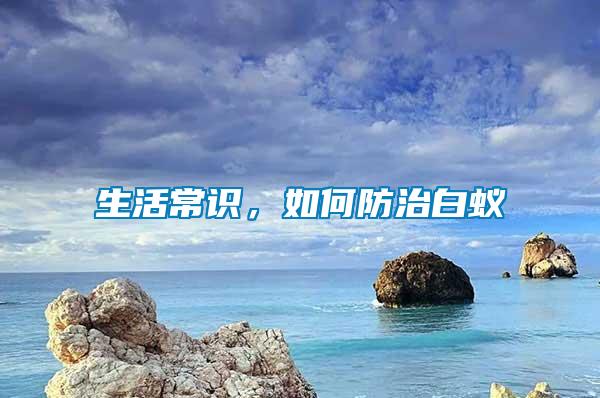 生活常識，如何防治白蟻