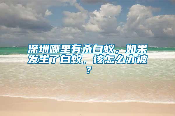 深圳哪里有殺白蟻，如果發(fā)生了白蟻，該怎么辦被？