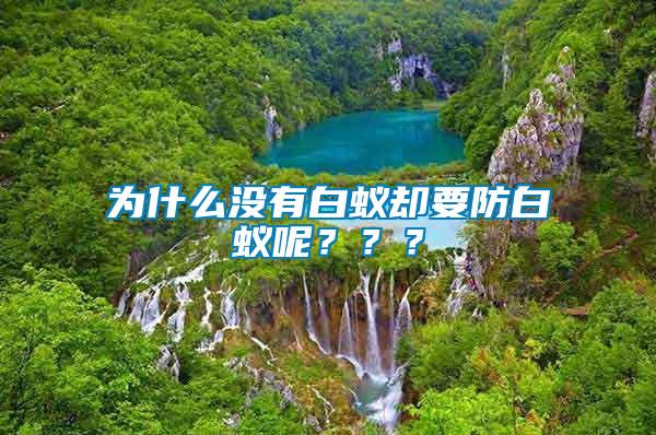 為什么沒有白蟻卻要防白蟻呢？？？