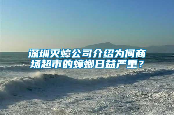 深圳滅蟑公司介紹為何商場超市的蟑螂日益嚴(yán)重？