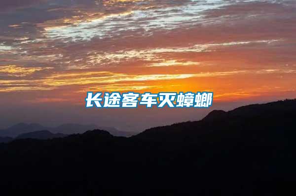 長(zhǎng)途客車滅蟑螂