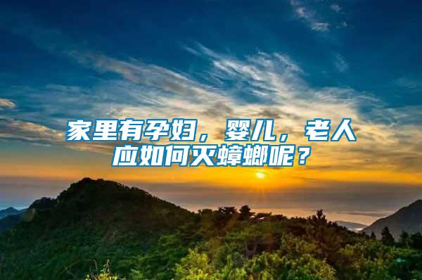 家里有孕婦，嬰兒，老人應如何滅蟑螂呢？