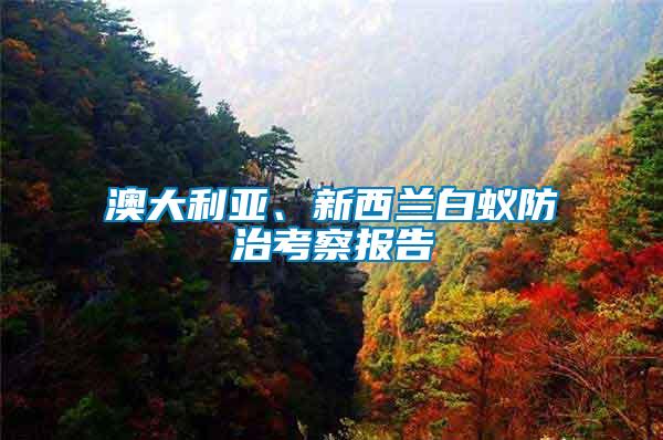 澳大利亞、新西蘭白蟻防治考察報(bào)告
