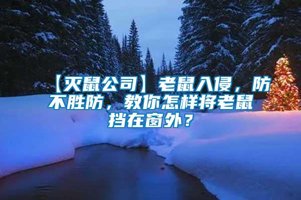 【滅鼠公司】老鼠入侵，防不勝防，教你怎樣將老鼠擋在窗外？