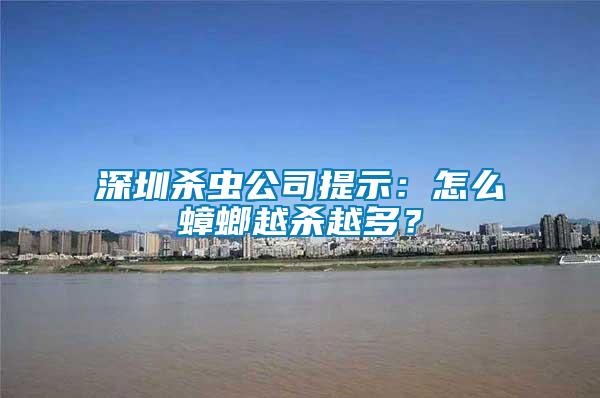 深圳殺蟲公司提示：怎么蟑螂越殺越多？