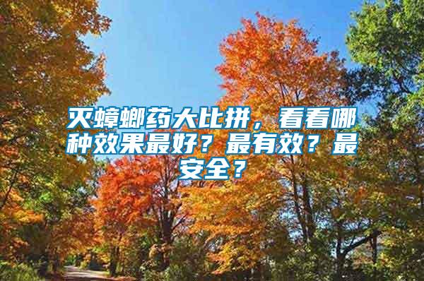 滅蟑螂藥大比拼，看看哪種效果最好？最有效？最安全？