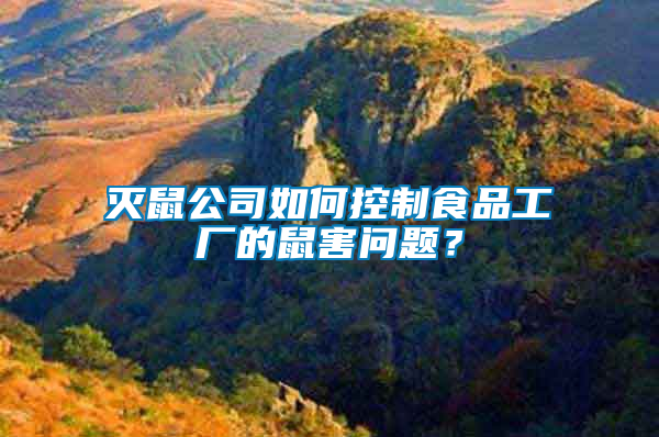 滅鼠公司如何控制食品工廠的鼠害問題？