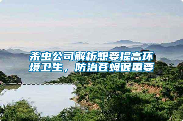 殺蟲公司解析想要提高環(huán)境衛(wèi)生，防治蒼蠅很重要