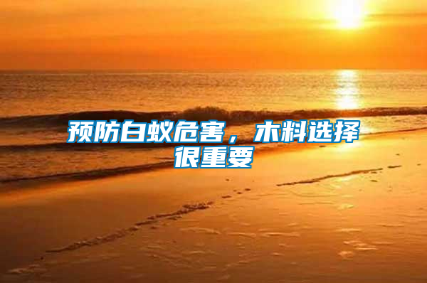 預(yù)防白蟻危害，木料選擇很重要