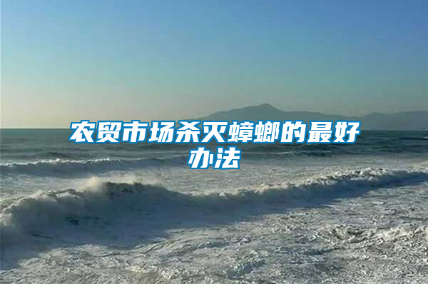 農(nóng)貿(mào)市場(chǎng)殺滅蟑螂的最好辦法