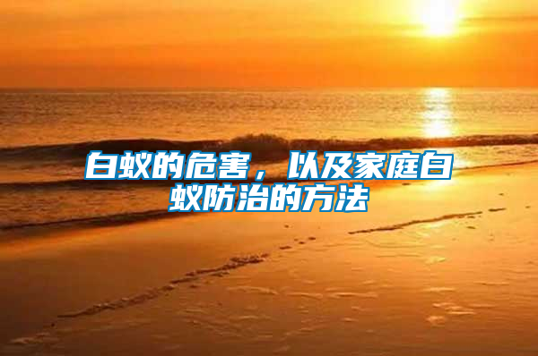 白蟻的危害，以及家庭白蟻防治的方法