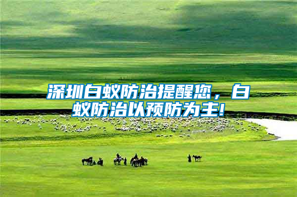 深圳白蟻防治提醒您，白蟻防治以預(yù)防為主!