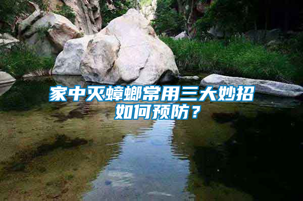 家中滅蟑螂常用三大妙招 如何預(yù)防？