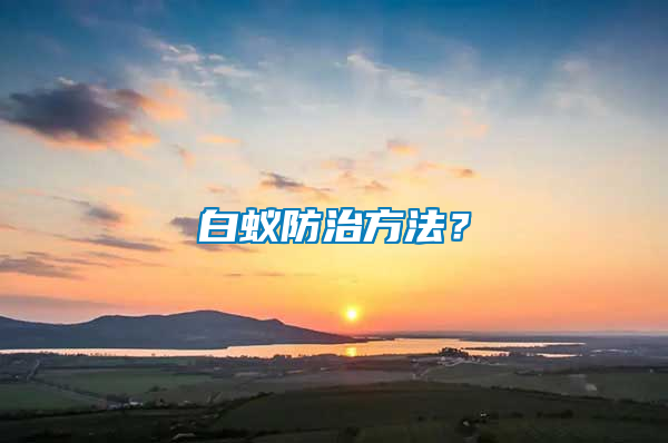 白蟻防治方法？