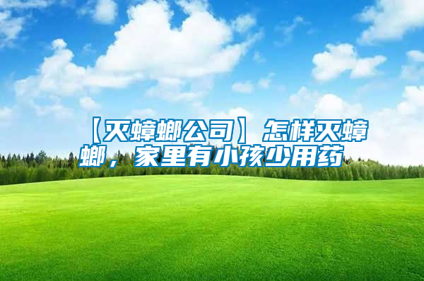 【滅蟑螂公司】怎樣滅蟑螂，家里有小孩少用藥